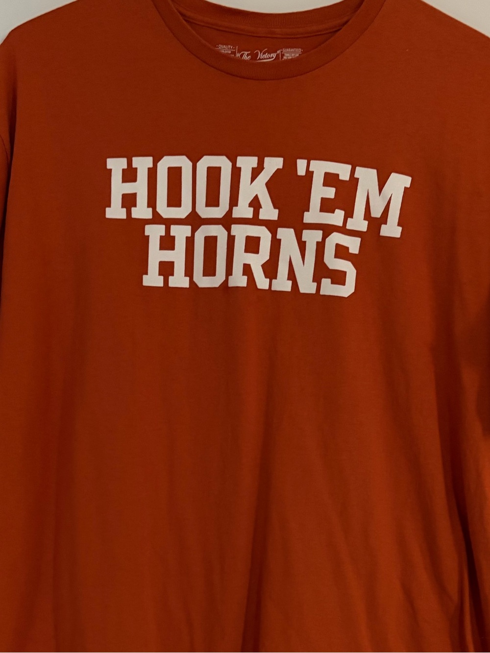 New Hook 'Em Horns Unisex Short Sleeve Tee Shirt - Burnt Orange